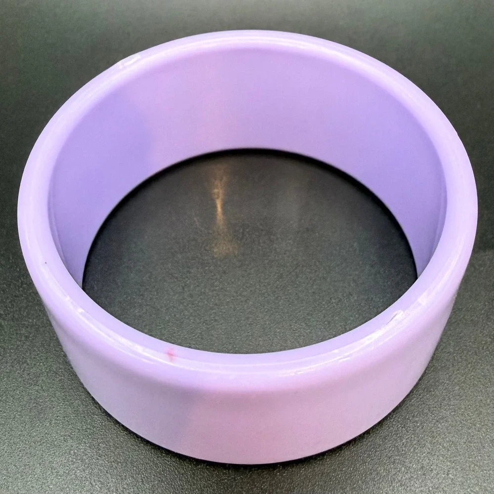 Vintage Bangle Bracelet Size 8.25 Lavender Chunky Wide Light PurpleStackable